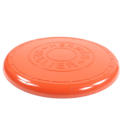 Hermes Uffe Plastic Serie Embossed Dog Frisbee Pet Toy Orange With Box And