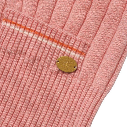 Chanel Knit 01P CC Logo Coco Mark All Cashmere Sweater V-neck Pink [recommended]