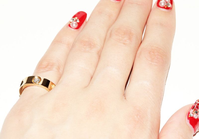 Louis Vuitton 18K Yellow Gold Diamond 1P (010ct) Petite Burg Empreinte Ring