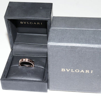 Bulgari Ring 18K Pink Gold Diamond 1p(004ct) Bzero1 Ring Bulgari Double Logo