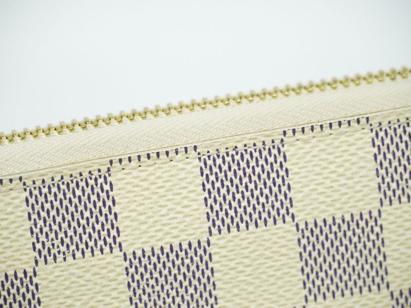 Authentic Louis Vuitton LV Old Shape Zippy Wallet Damier Azure Long Wallet