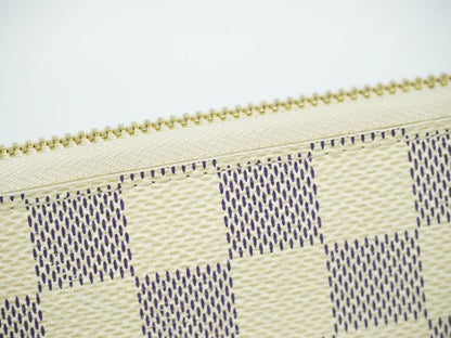 Authentic Louis Vuitton LV Old Shape Zippy Wallet Damier Azure Long Wallet