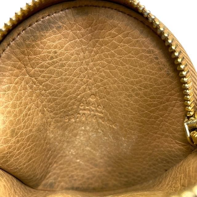 Gucci 337946 Soho Coin Case Coin Purse Mini Wallet Circle Shape Compact Leather