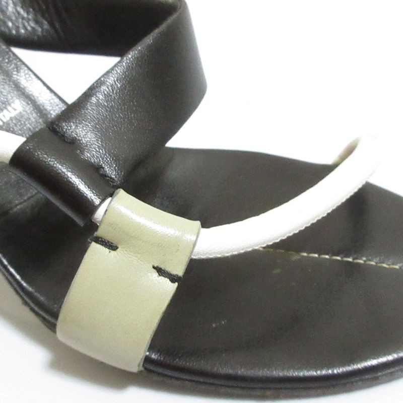 Good Prada Color Scheme Leather Strap Sandals Mules Size 36 Approx 23cm