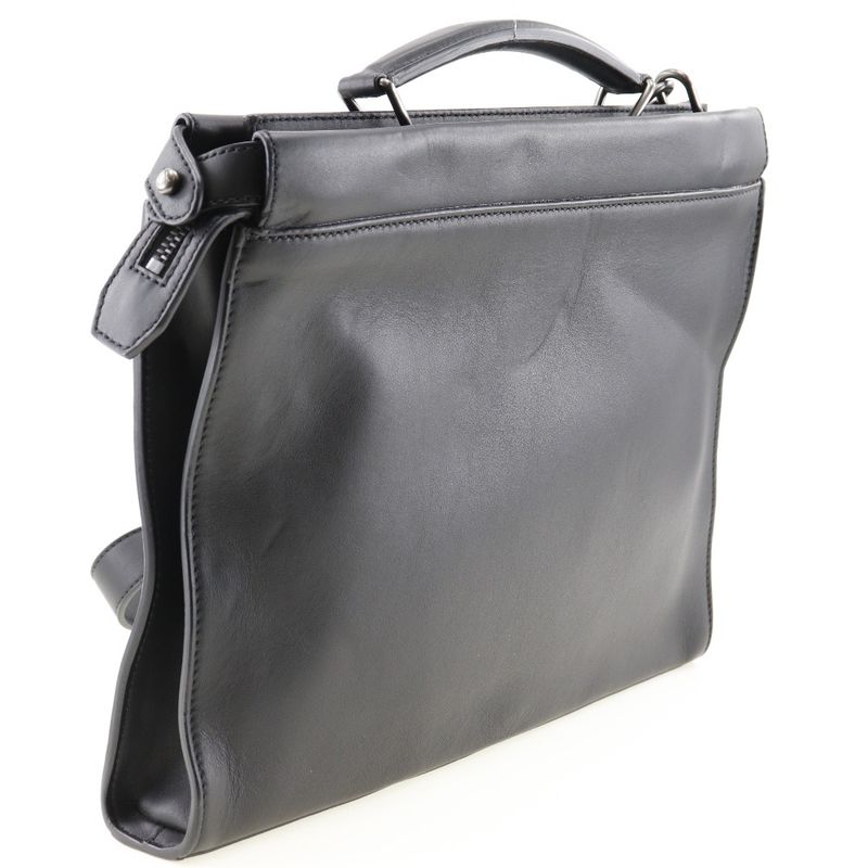 Fendi Peekaboo Celia 2WAY Shoulder Calf Black Men's Business Bag