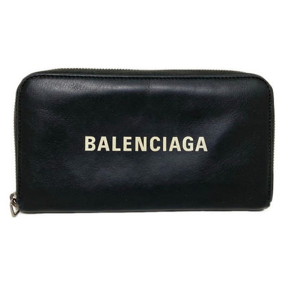Balenciaga Everyday Continental Zip Around 505052 Black And White Round Zipper