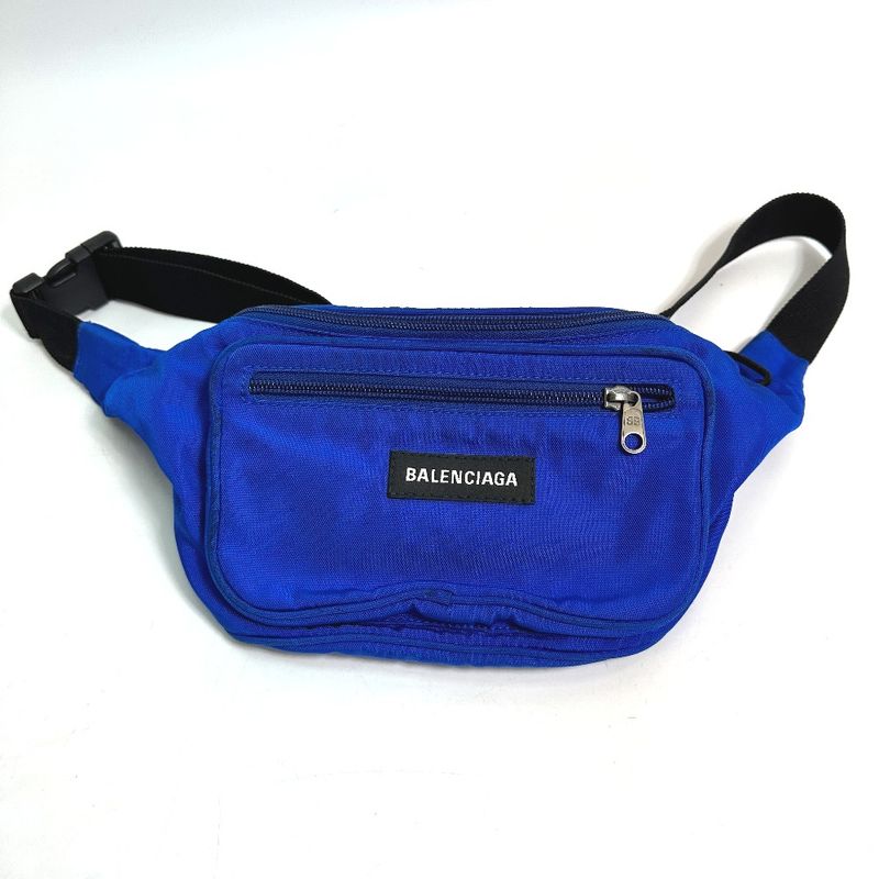Balenciaga Body Bag Logo Explorer 482389 Nylon Blue