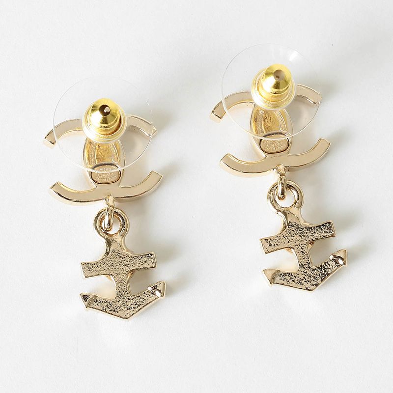 Chanel Earrings Anchor HOOP Gold