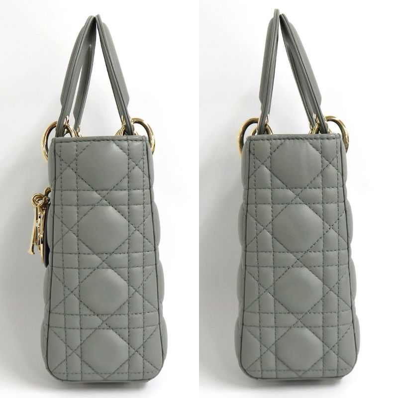 Dior Lady Dior Myabcdior Small M05380 String Gray Lamb Canage Shoulder