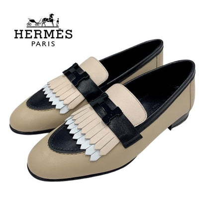 Unused Hermes Royale Loafers Leather Shoes Moccasins Flat Shoes Hhardware