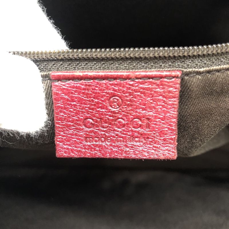 Gucci 113019 GG Canvas Tote Handbag Leather Brown Ladies Men Fashion Vintage