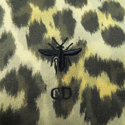 Christian DIOR 141b58a6676 100% Silk BEE Embroidery Leopard Pattern Sheer