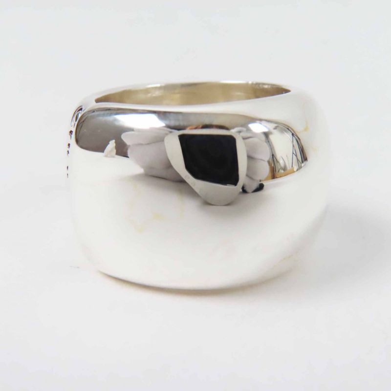 CHANEL Large Logo Ring / Ring Accessories Sv925 Silver Size 11 Weight 19.5g
