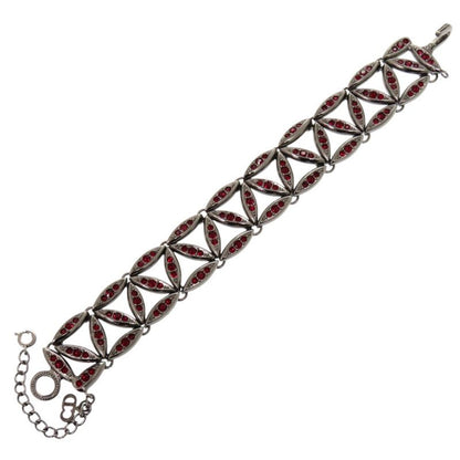 Dior Bracelet Metal Stones Gunmetal Accessories 1518 Dior