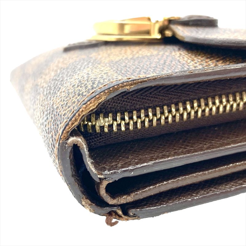 Louis Vuitton Portefeuille Joy Bifold Wallet Damier Ebène Leather N60034 Brown