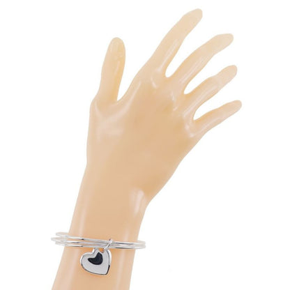 Tiffany & Co Double Heart 3strand Silver 925 Ladies 23.6g Bangle