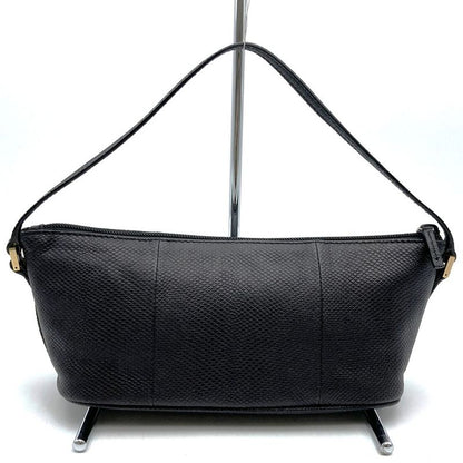 [gucci 250001 Handbag Pouch Accessory Pouch Lizard Shape Push Black Simple