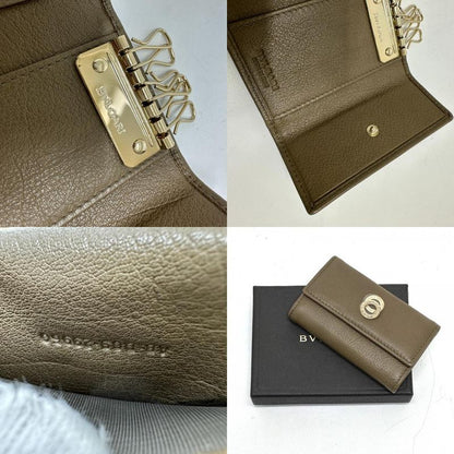 Bvlgari Bulgari Key Case Double Ring 6-ring Leather Brown