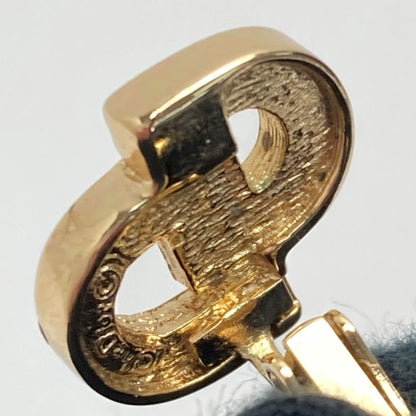 Christian Dior Christian Dior CD Logo Rhinestone Earring Gold GP Vintage