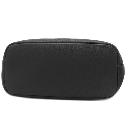 Prada Shoulder Bag Metal Logo Leather Nero Gold Hardware Black Vitello Phenix