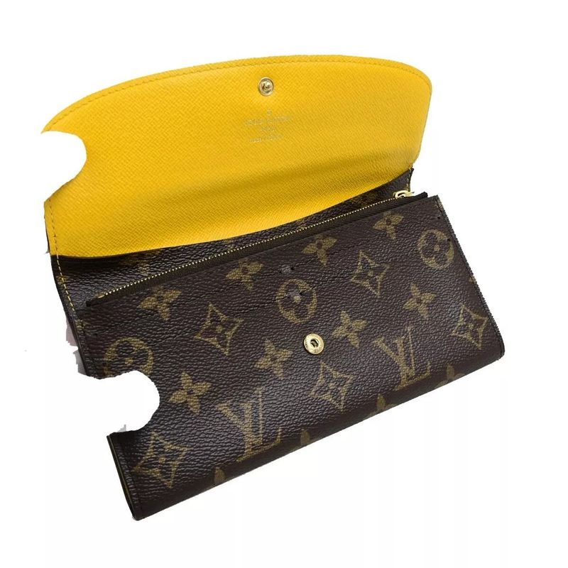 Louis Vuitton Long Wallet Portefeuille Emily Monogram Yellow M60698 61fa064