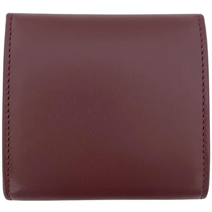 Cartier Coin Case Bordeaux Must Excellent Condition Coin Purse Leather Preowned