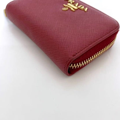 Prada Card Case Red 1ml040 Excellent Condition Saffiano Leather Preowned