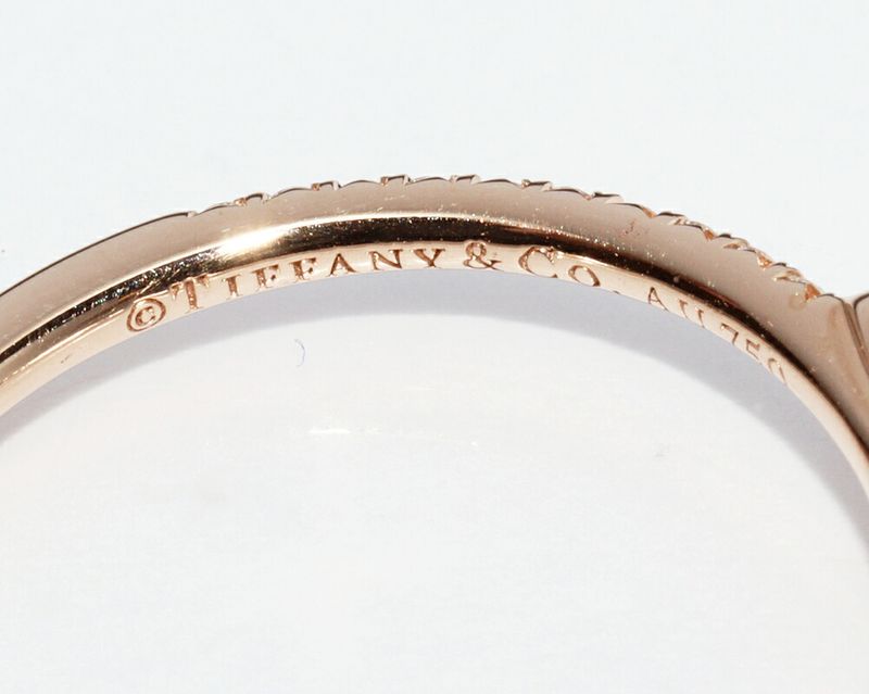 Tiffany & Co Ring 18K Pink Gold Diamond Fleur-de-lis Ring