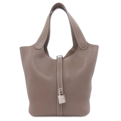 Hermes Picotin Lock MM Etope Silver Hardware Handbag Taurillon Women