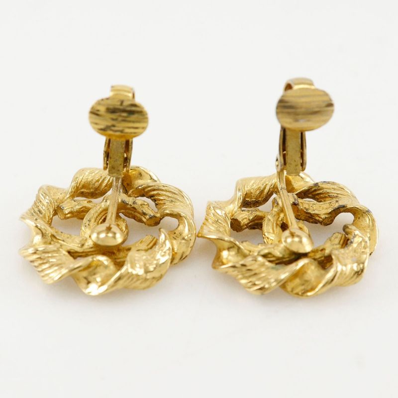 Chanel Round Coco Mark Vintage Gold Plated 2239 Ladies 9.7g Earring