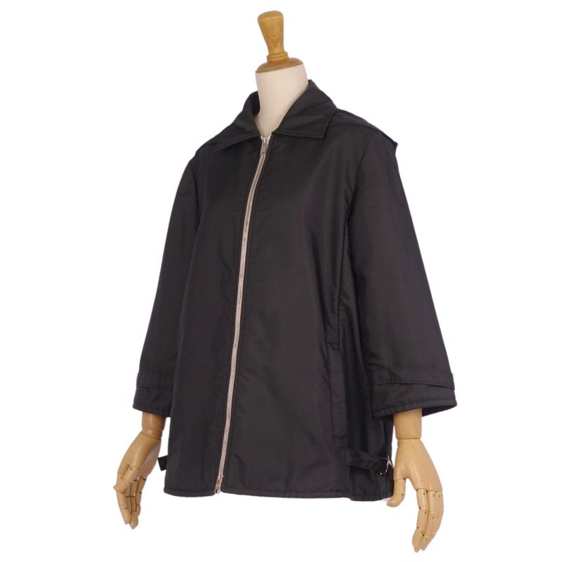 Prada Jacket Hoodie Hooded Zip Up Nylon