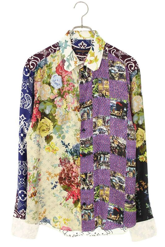 Louis Vuitton Rm222 RB8 Hns72w Monogram Flower Silk Long Sleeve Shirt Men M
