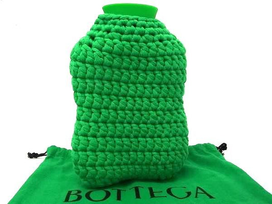 Bottega Veneta Intrecciato Knit And Rubber Hot Water Bottle In Green