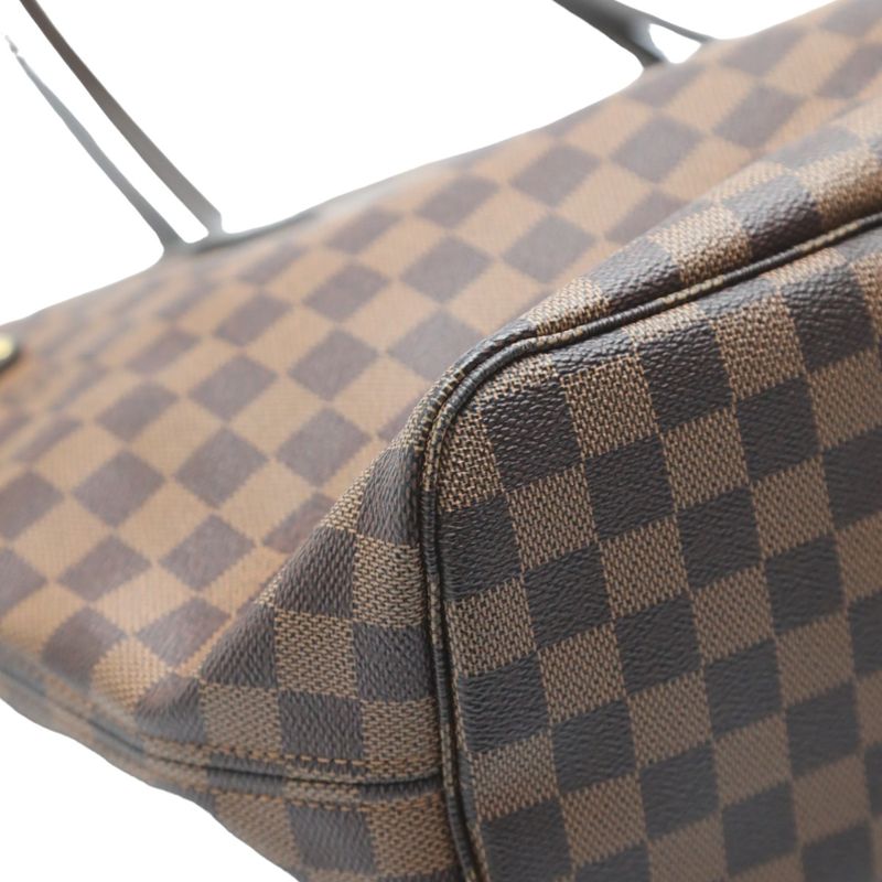 Louis Vuitton N41358 Damier Neverfull MM Pouch None And Tote Bag Louis Vuitton