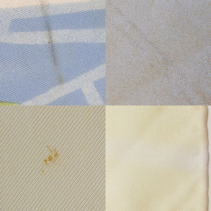 Celine Tropical Patterned Silk Yellow/blue Women's Scarf