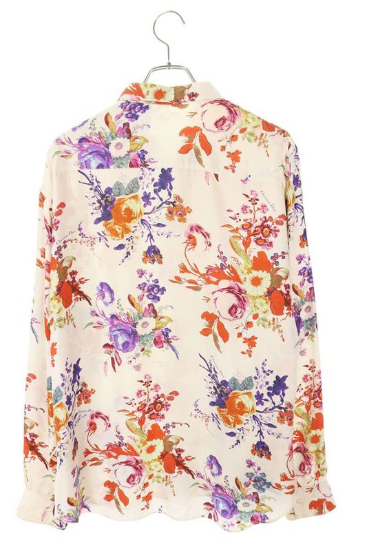 Dior 19SS 923c561w6016 BEE Embroidered Full Pattern Silk Long Sleeve Shirt