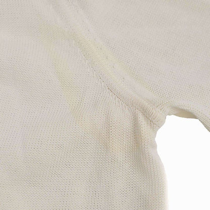 Hermes Silk Shawl Docking Rayon Knit Cardigan White 42