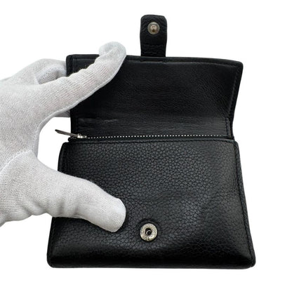 Loewe Vertical Wallet Trifold Wallet Branded Coin Purse Bill Black Unisex