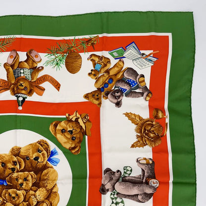 Hermes Carre 90 Confidets Descoeurs Friends Of The Heart Green X Multicolor