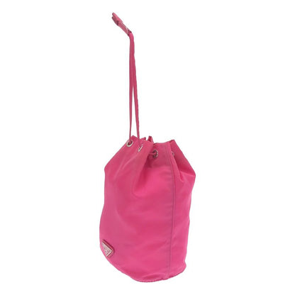 Prada Nylon Draw String Ring Pouch Draw String Bag Pink