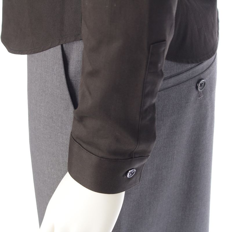 Dior Homme Cotton Ribbed Wing Long Sleeve Shirt Top Black