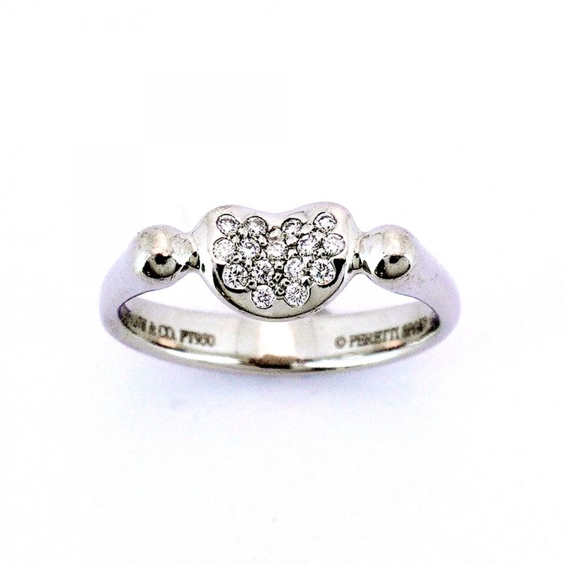 Tiffany & Co Ring Bean Pt950 Platinum Diamond #11 Ladies