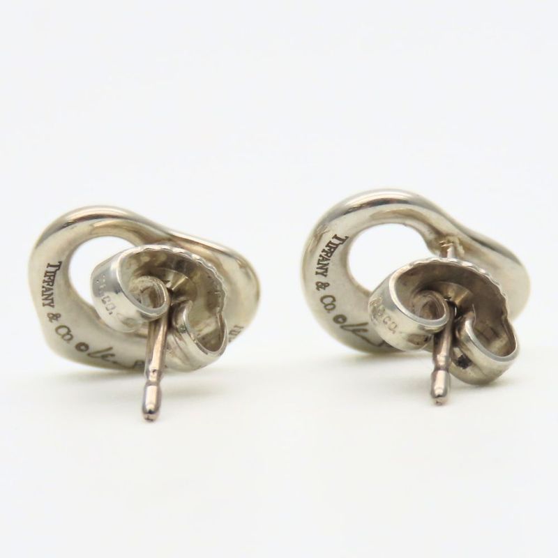 Tiffany & Co Earrings Open Heart 925 Silver Approx 2.1g Silver Elsa Peretti