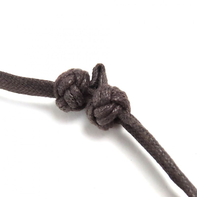 Hermes Ism Bicolor Pendant Necklace Buffalo Horn Lacquer Wood Beige Pink Ladies