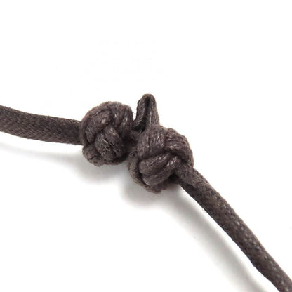 Hermes Ism Bicolor Pendant Necklace Buffalo Horn Lacquer Wood Beige Pink Ladies