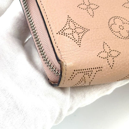 Louis Vuitton Zippy Wallet Mahina Magnolia Leather Light Pink Round Zipper Long