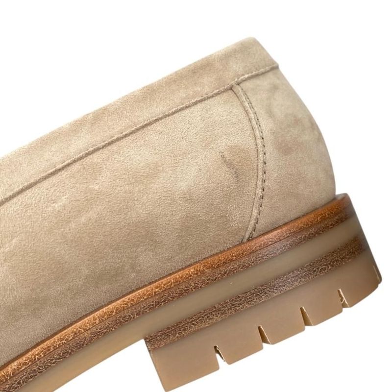 Hermes Loafer Moccasin Foble H222054z D1360 36 Size Chevre Velours Beige Camel