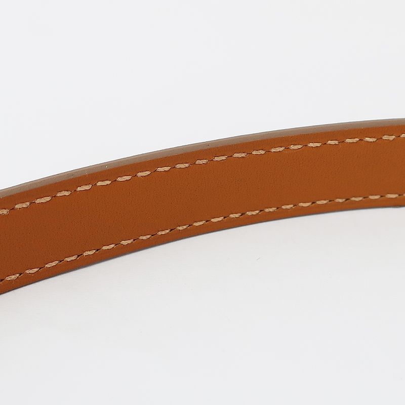 Hermes Kelly Double Tour Bracelet Mauve Peel Gold Hardware B Engraved