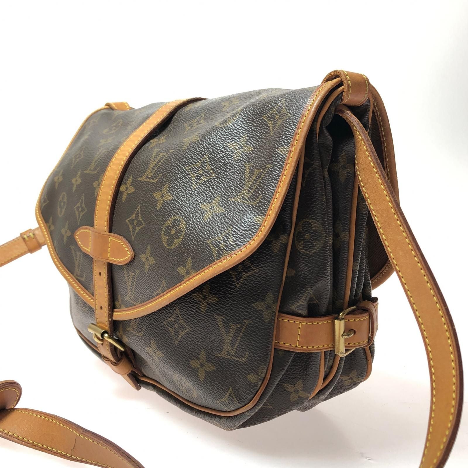 Louis Vuitton Women's Shoulder Bag Monogram Saumur 30 M42256 Brown