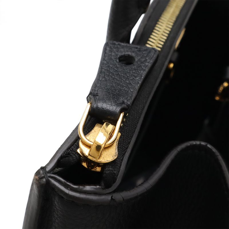 Louis Vuitton City Steamer PM Handbag 2WAY Shoulder Bag Leather Noir Black